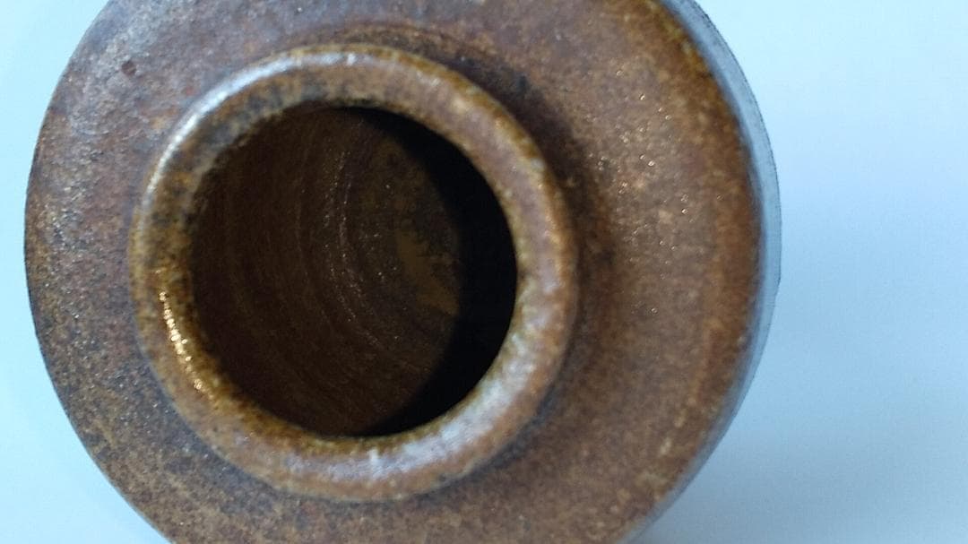 備前焼 茶入 矢部篤郎 作 仕覆 市松宝 人間国宝 山本陶秀 三男 共箱 新品