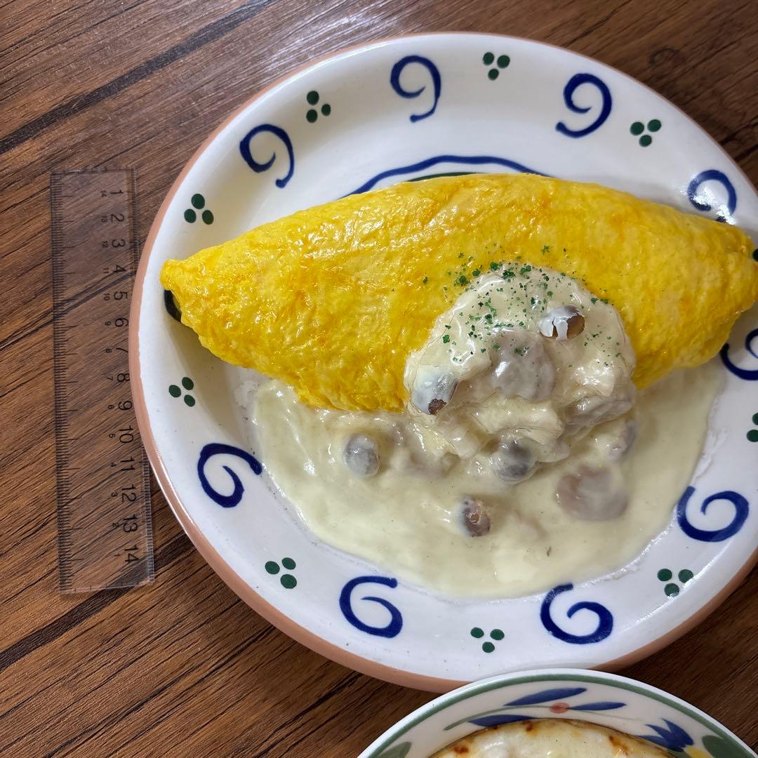 激レア　食品サンプル　クリームソースオムライス　グラタン　2点セット