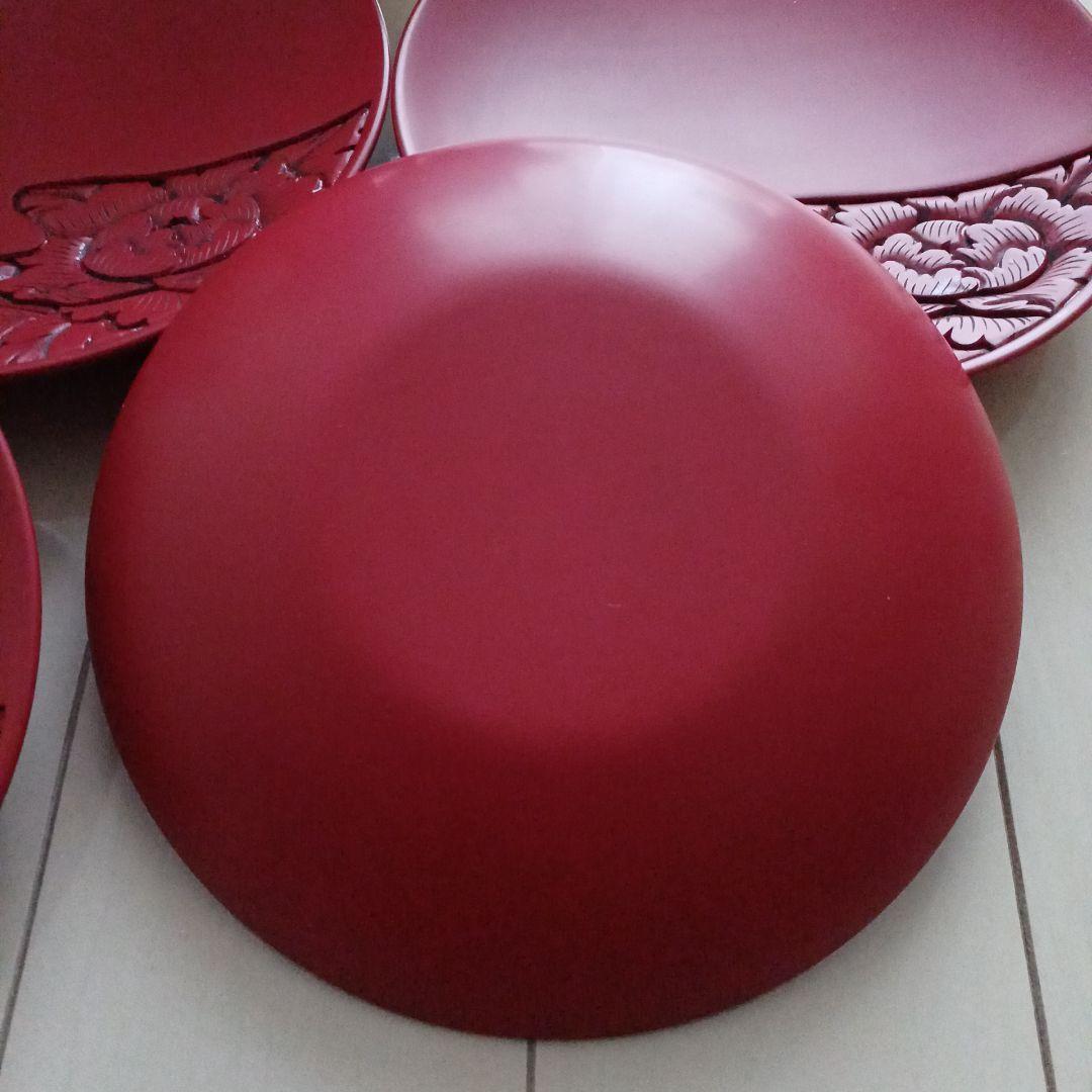 【即購入◎】　村上堆朱　堆朱　漆器　銘々皿　菓子皿　お茶　茶道　茶席