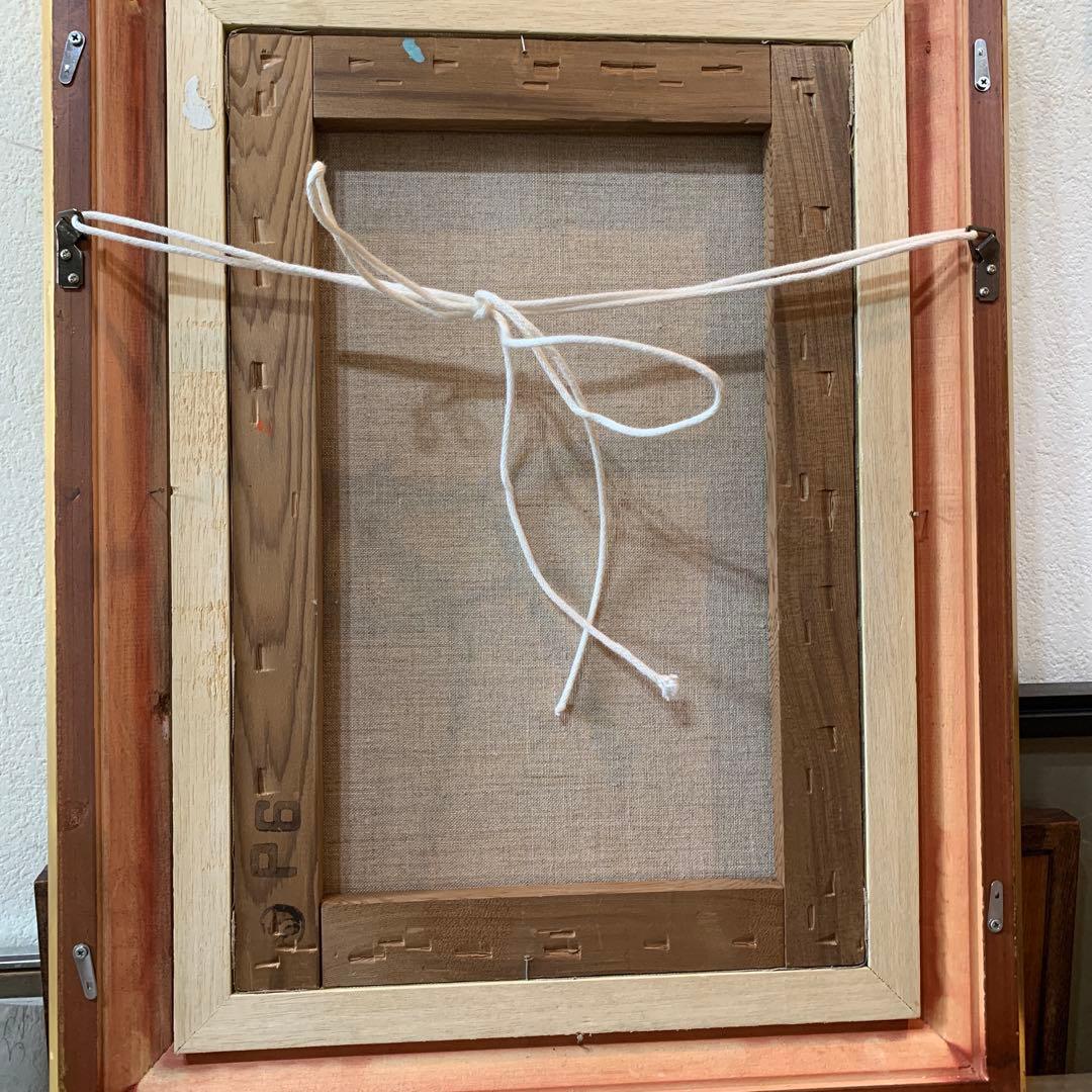 絵画　油彩肉筆画　T Yorii 『アネモネ』P6サイズ