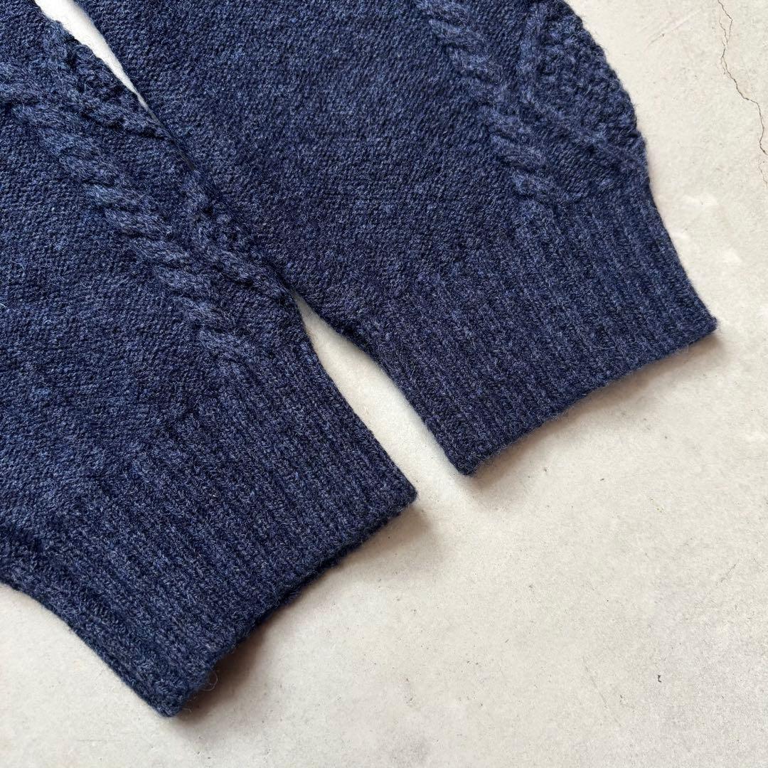 BEAMS GOLF ビームスゴルフ ウール混 クルーネックニットセーター ロゴ