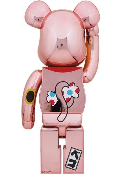 1000％ BE@RBRICK 招き猫 ペコちゃん 桃金メッキ ベアブリック