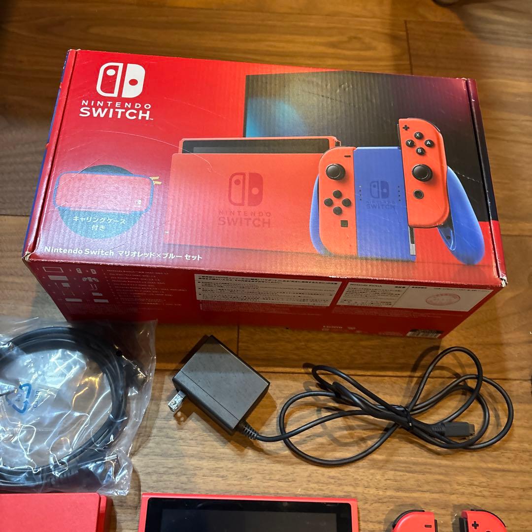 【美品】Nintendo Switch マリオレッド×ブルー　セット