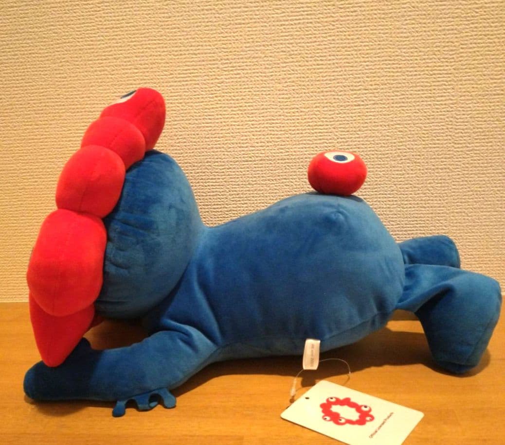 ミャクミャク　黒ミャクミャク　這い　ぬいぐるみ　Lサイズ　マイドオオキニ缶　青缶