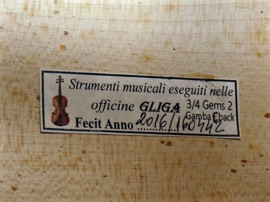 自宅用Gliga Gems Ⅱ G/Cコントラバス(国内4/4サイズ)