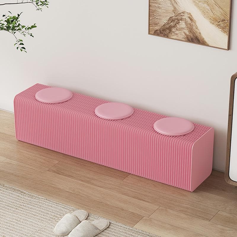 折り畳み伸縮ベンチレッド高さ40㎝長さ2.5ｍ持ち運び可能ダイニング待合室用