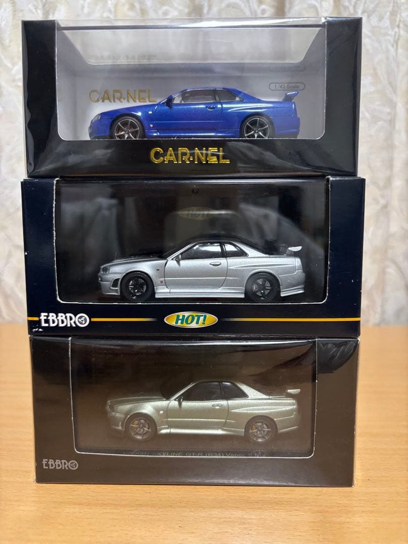 1/43日産Nissan Skyline GT-R R34 ミニカー 3台セット