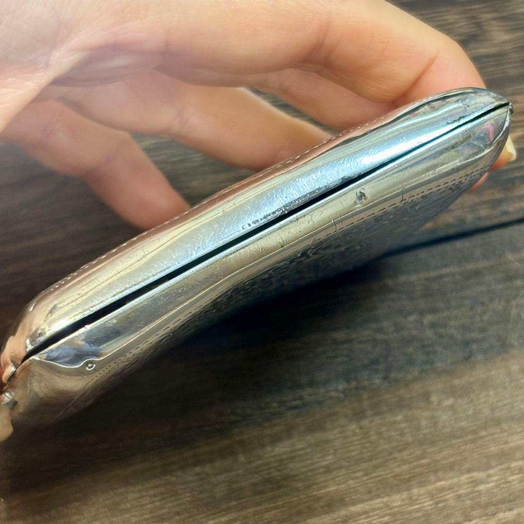 希少 純銀 英国 アンティーク シガレットケース 1902年 バーミンガム