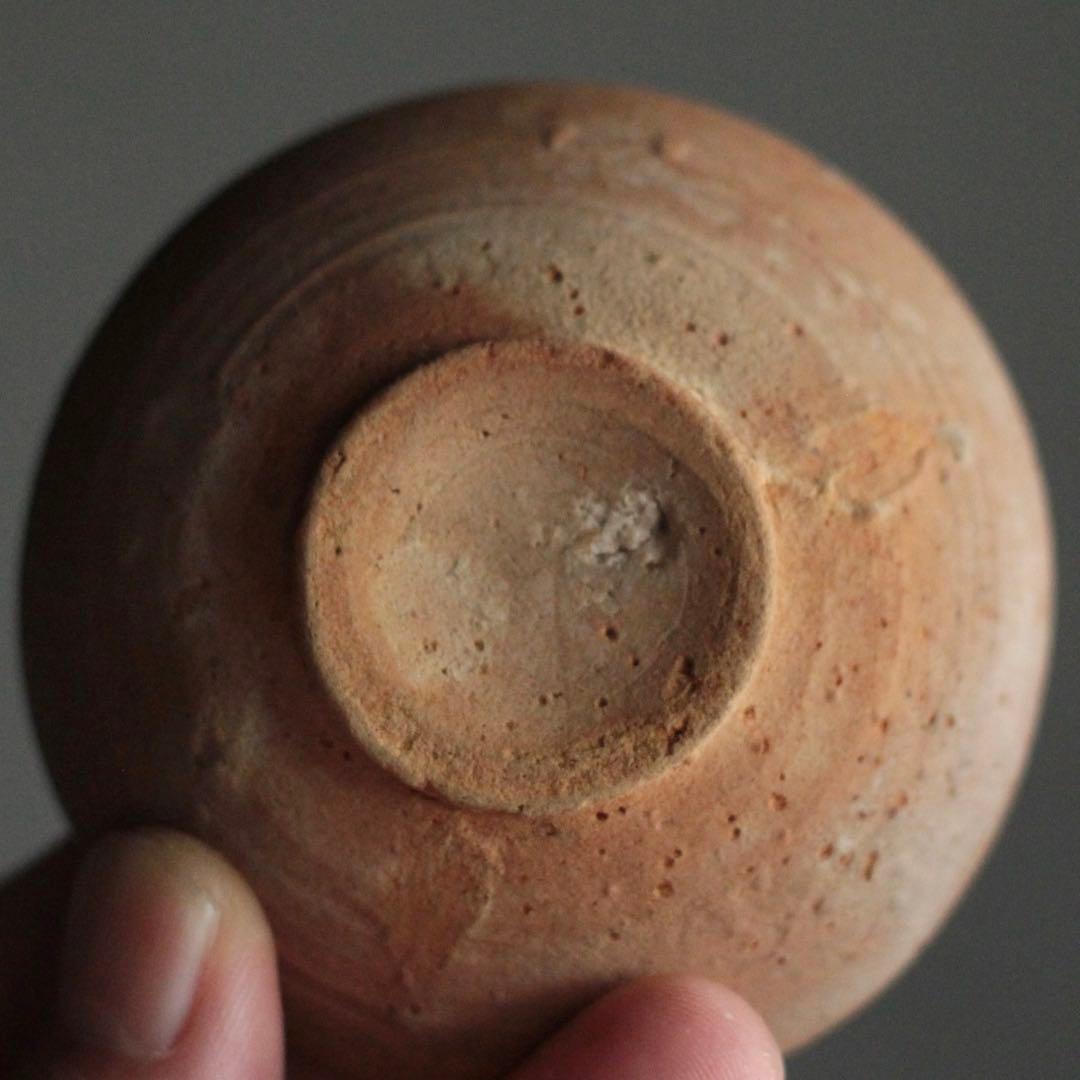 赤あがり 李朝 平盃 朝鮮美術 古美術 古道具 アンティーク 盃 ぐい呑み