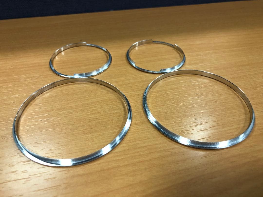 フィアット500 .アバルト595、500 オートエアコン用アルミリング