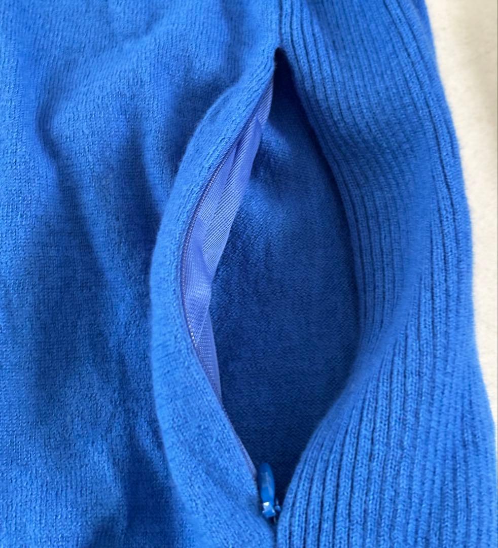 WAAC ワック ウールニット ジップジャケット ブルー　M