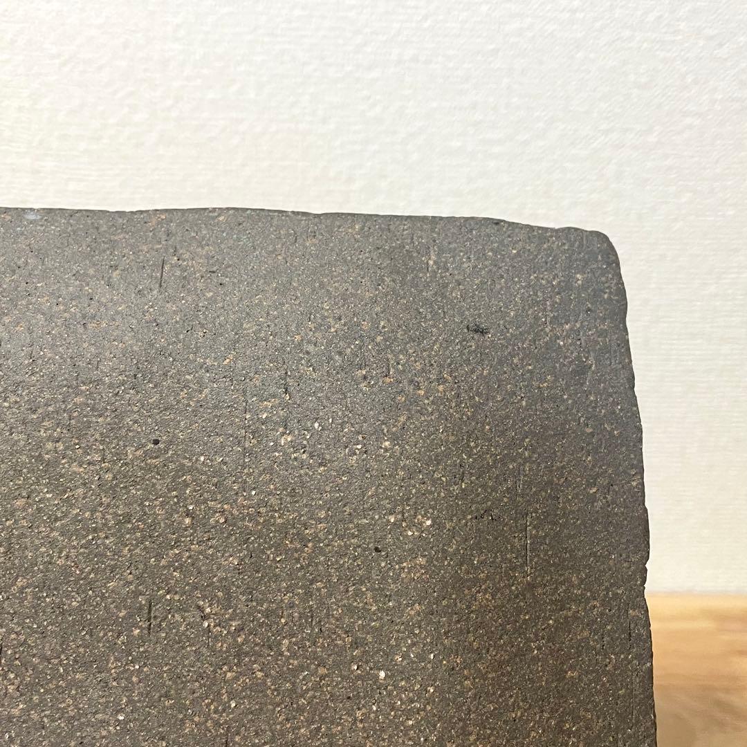 山本長左 九谷長左 飾皿 角皿 九谷焼 鹿に鳥図