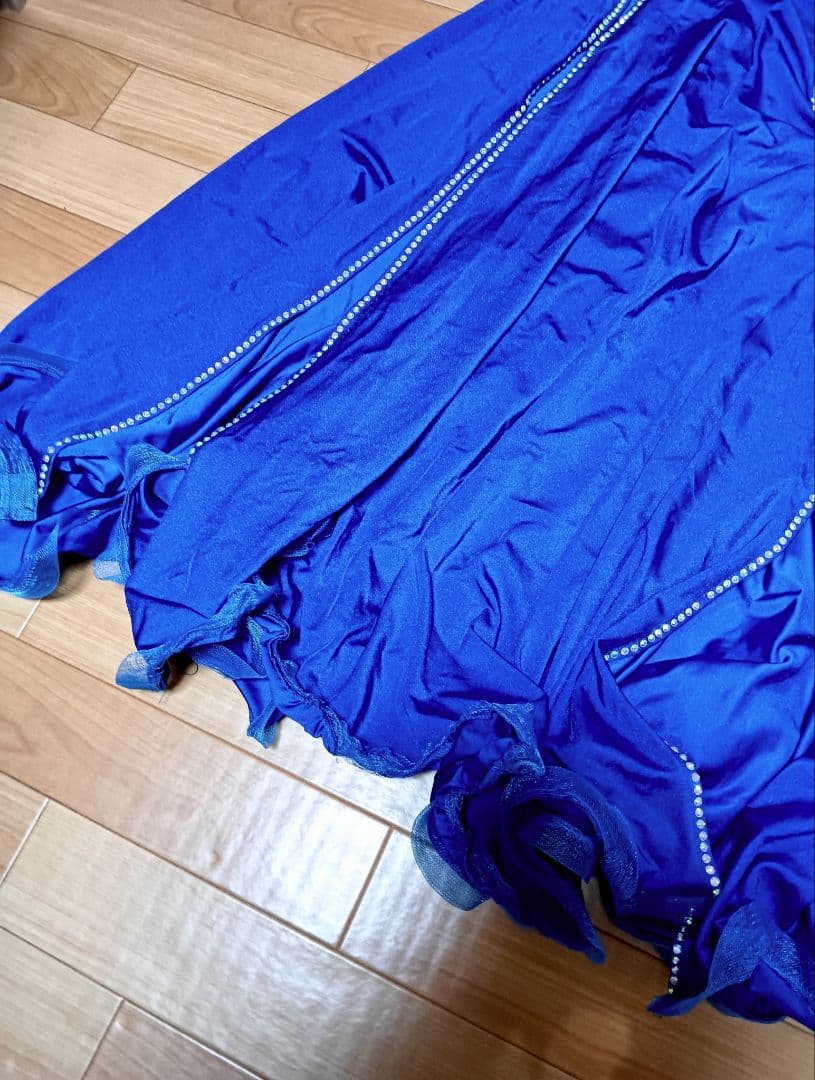 ベリーダンス ロイアルブルー オリエンタル衣装 ＆レッスン着＆ピアス