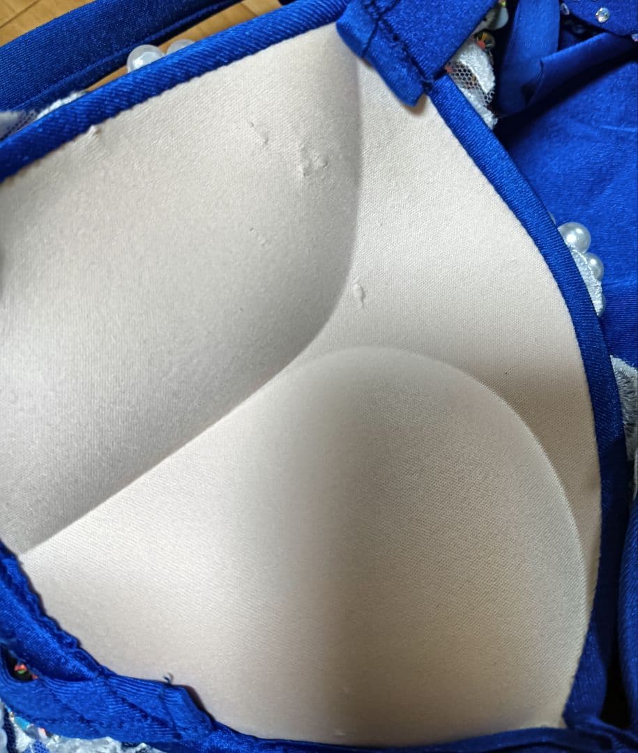 ベリーダンス ロイアルブルー オリエンタル衣装 ＆レッスン着＆ピアス