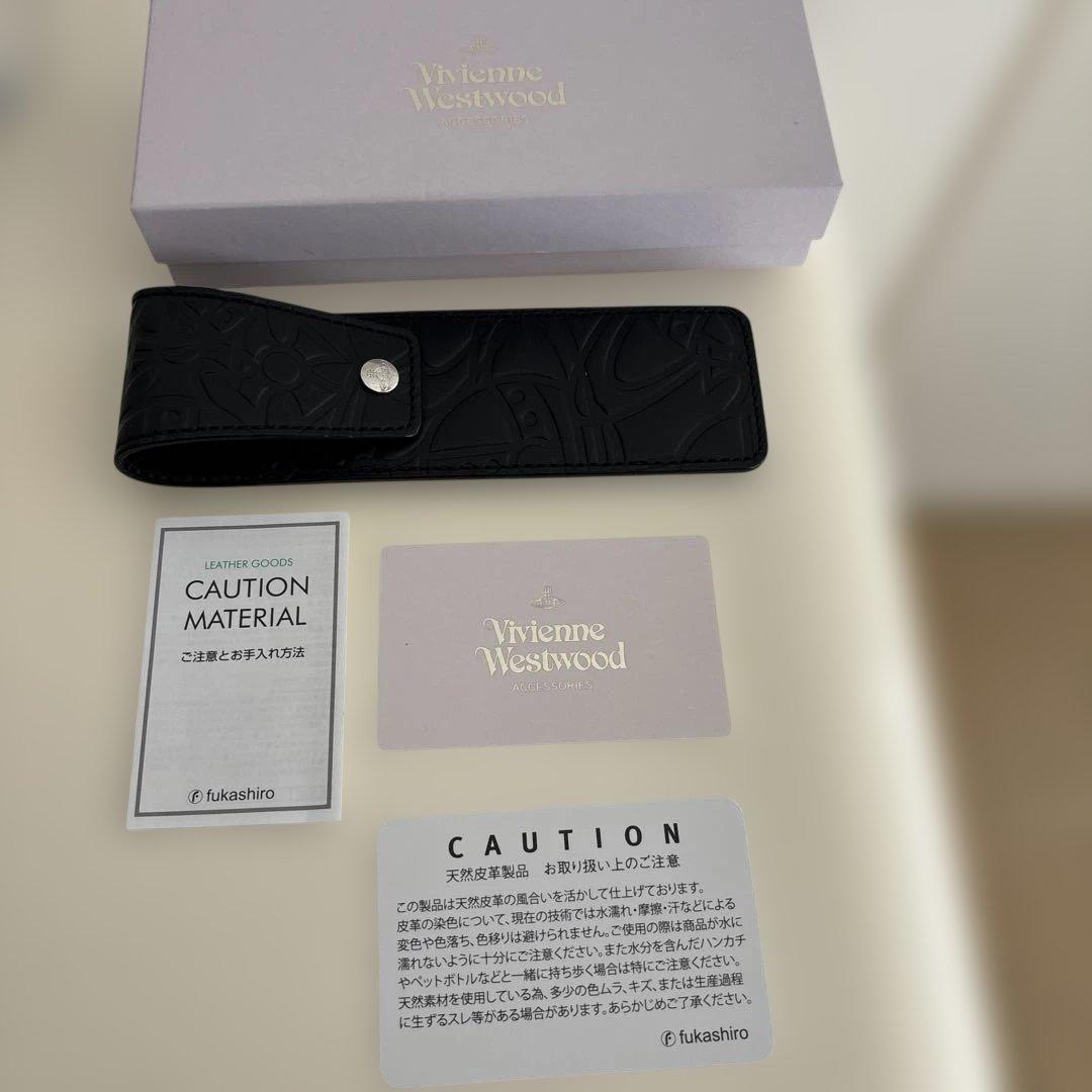 Vivienne Westwood ブラック レザーペンケース