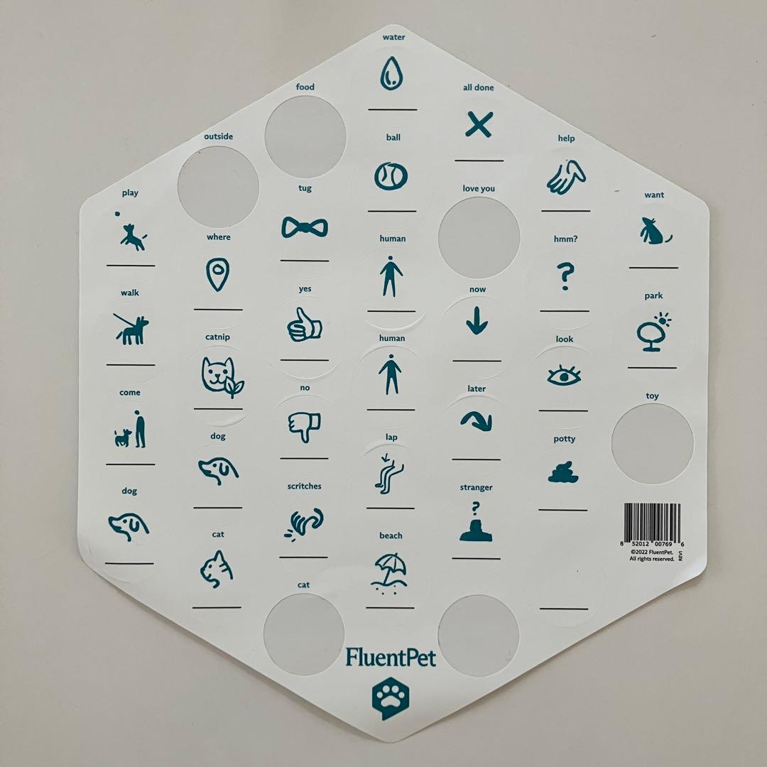 FluentPet 会話ボタン Get Started 犬、猫、小動物など
