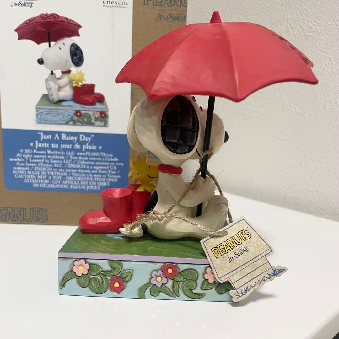 スヌーピー ウッドストック フィギュア ジムショア エネスコ 箱付き美品 傘