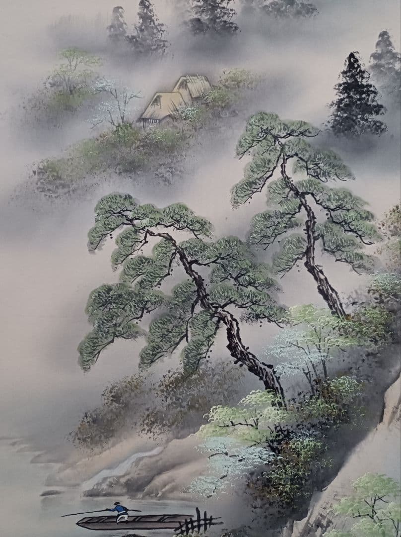 美品 軸 開運 おもてなし 絵 龍神 金運 花 山水 中国 風水 美術 インテリ