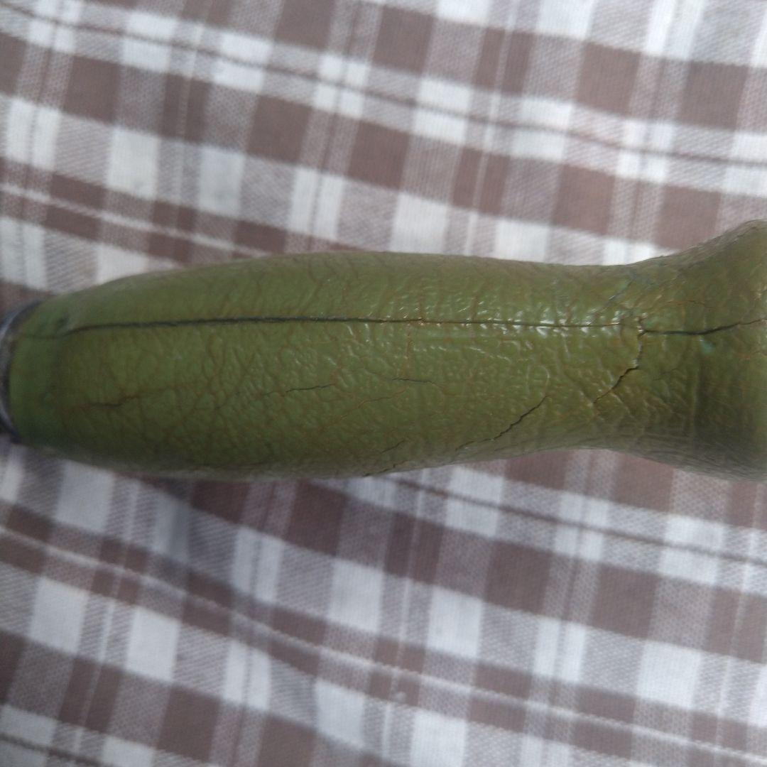 レア！フェザーウェイトチャンピオングリップグリーン！ヒビ多数有り。