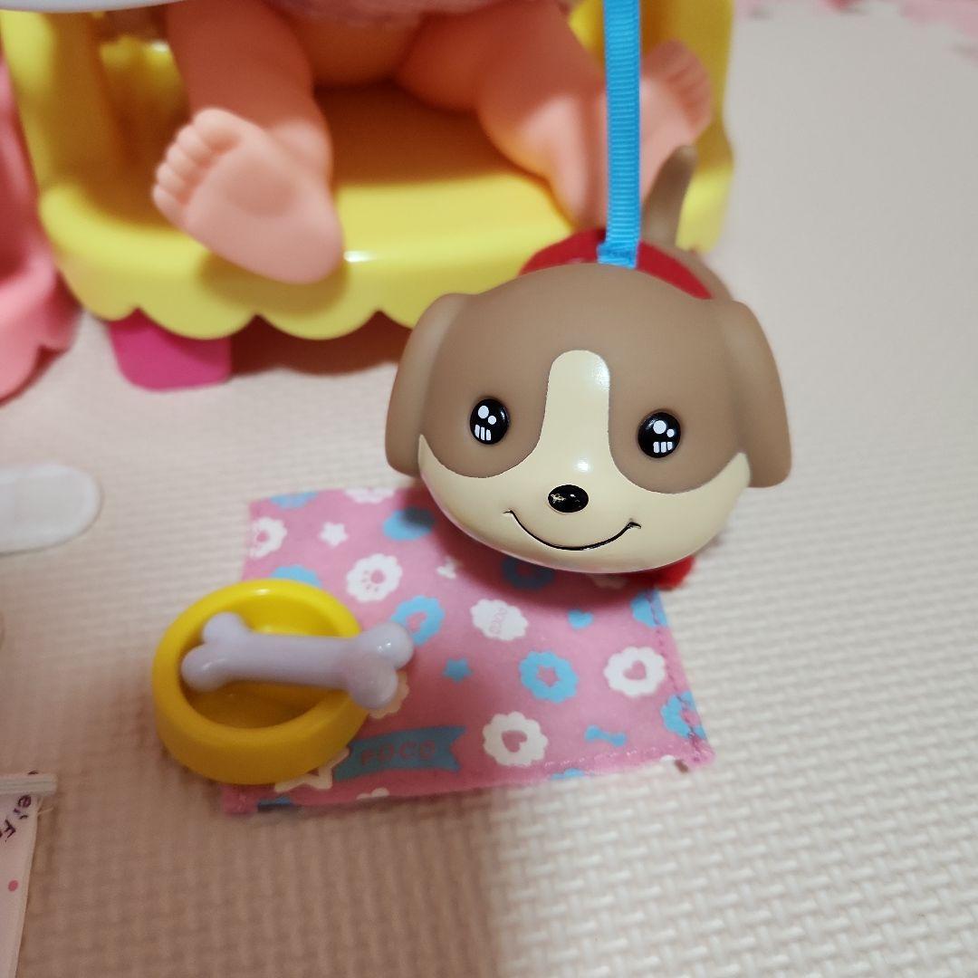 メルちゃん　人形　ベビーチェア　犬　マスク　ばんそうこう　　歯みがきセット