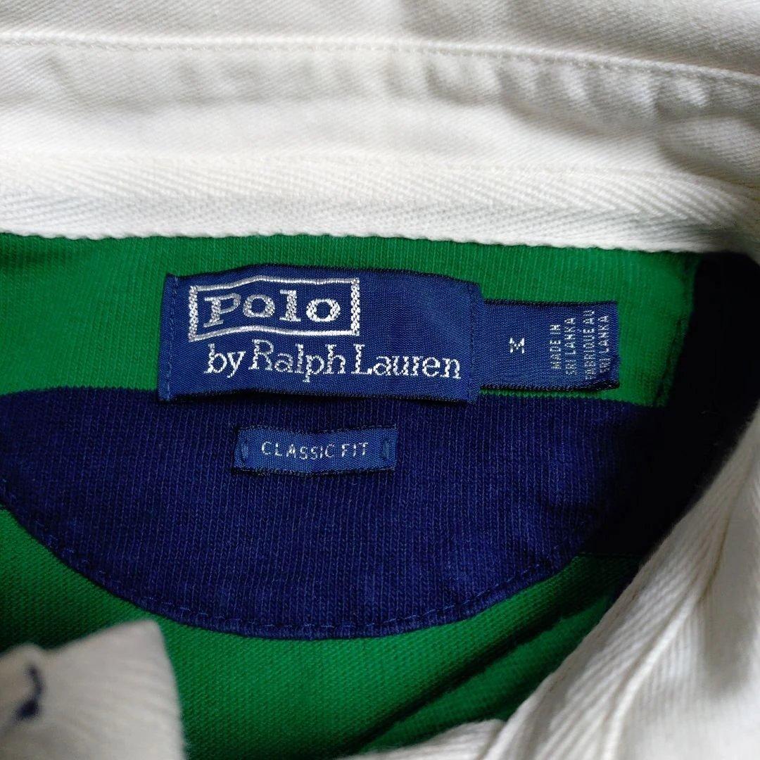 【美品レア】Polo Ralph Lauren ボーダー 長袖 ラガーシャツ　М