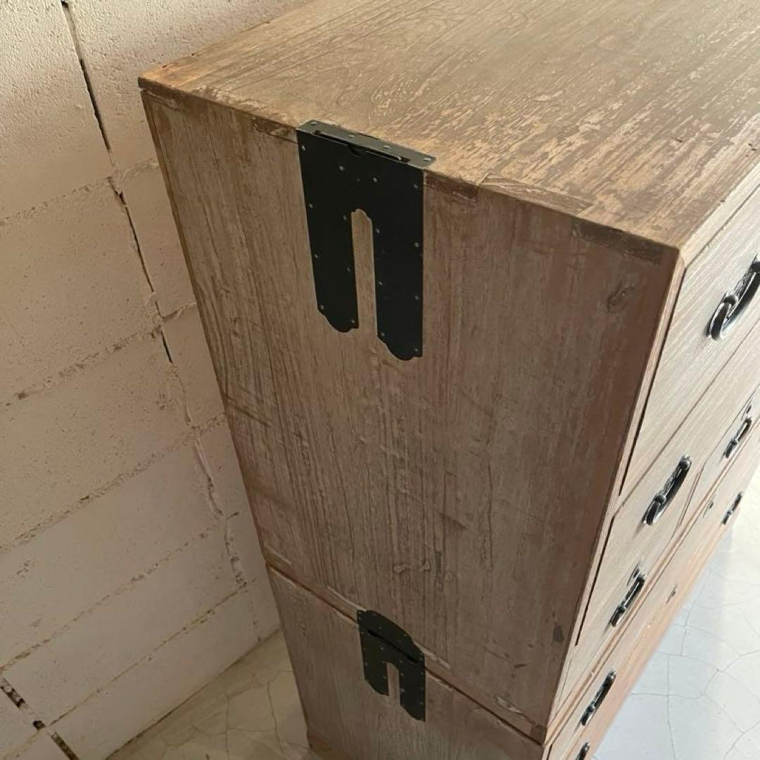 総桐箪笥　古家具　整理タンス　チェスト　5段　ローボード　アンティーク家具　骨董
