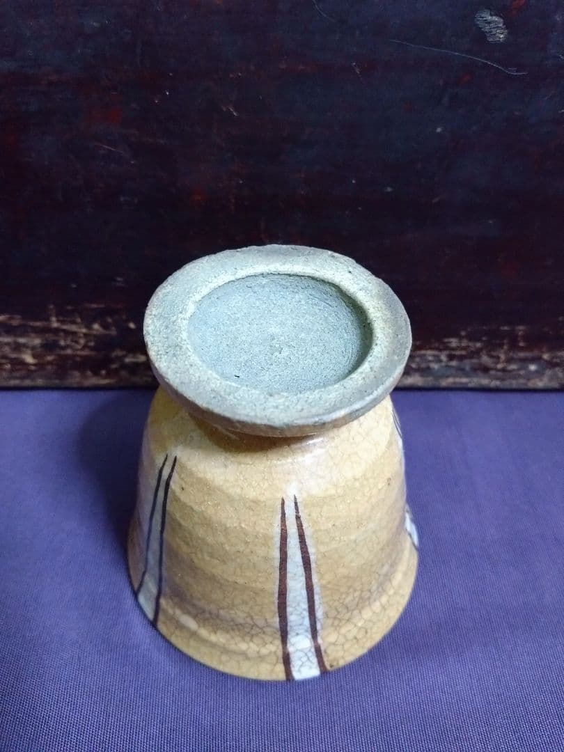 復興 鳴海織部 赤織部 ワイングラス