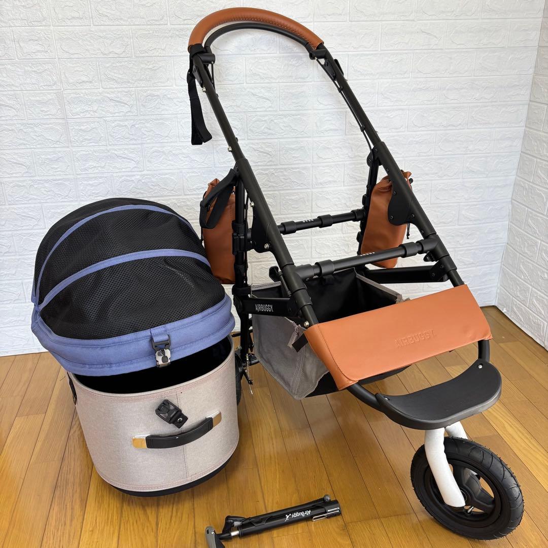 【極美品】　エアバギー ドーム3 ラージサイズ　ペットカート　リバーブルー
