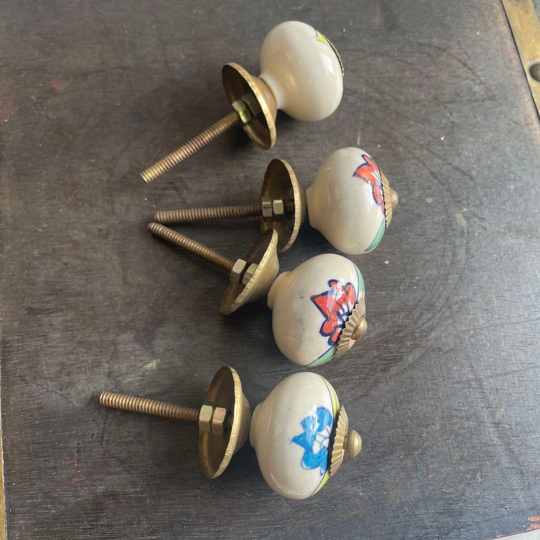 ★フランス　アンティーク　引き出し　家具　ドロワー　陶器　取っ手　持ち手　ノブ