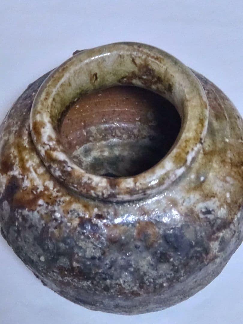 古美術　蹲型の掛け花入　置き物