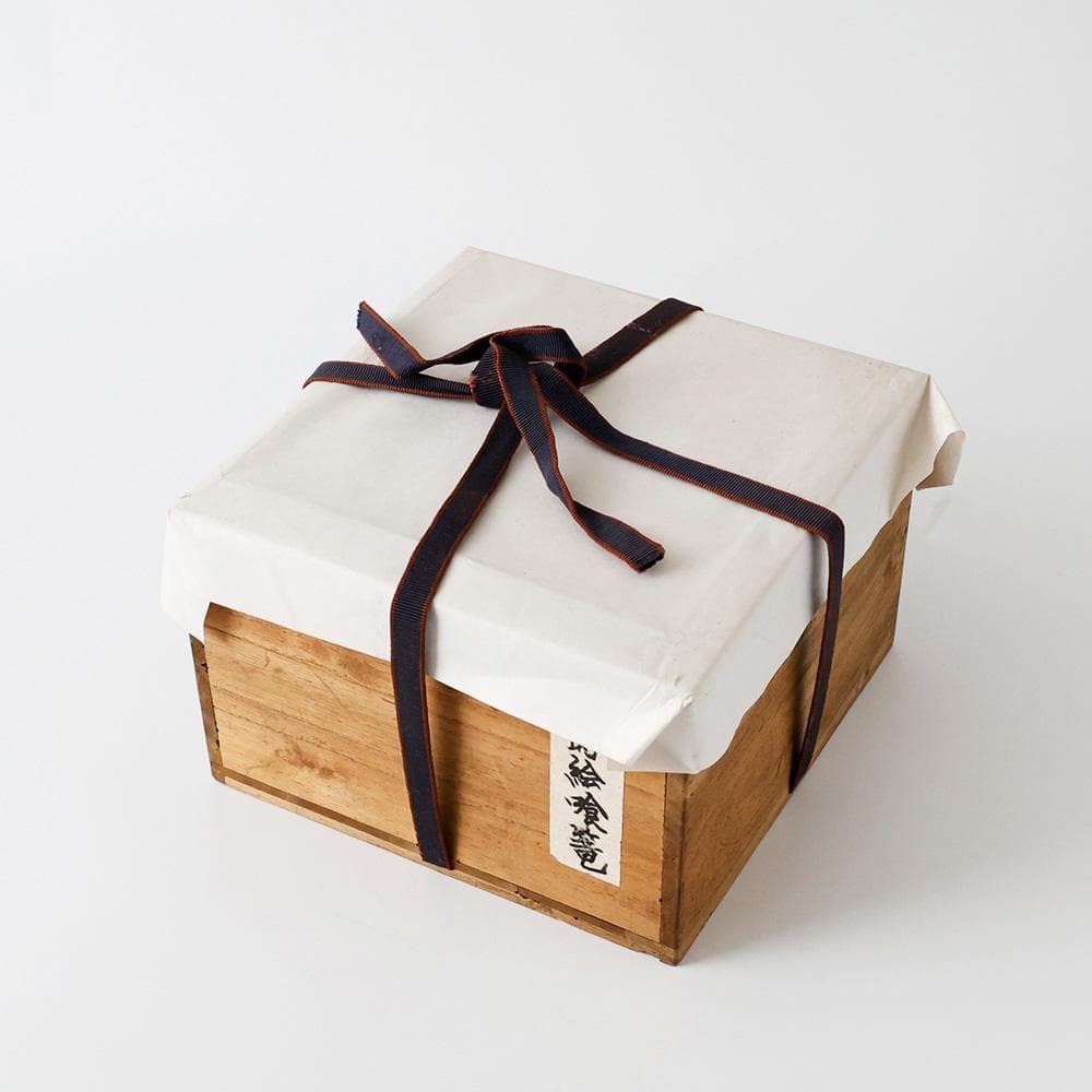 時代年代物 輪島塗 黒塗 金蒔絵 喰籠 浪に兎紋 茶道具 懐石 黄布 合箱