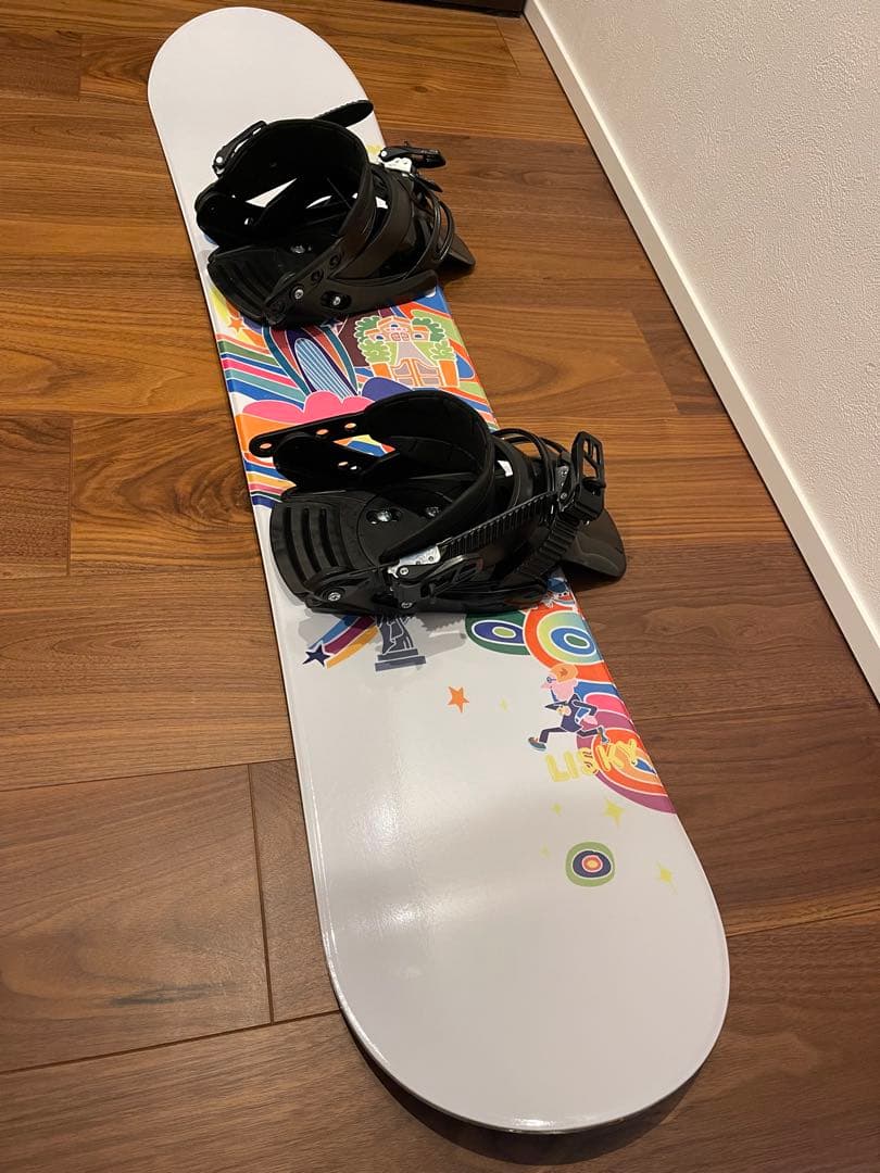 子供用　スノーボード板　115㎝　LISKY ビンディングセット