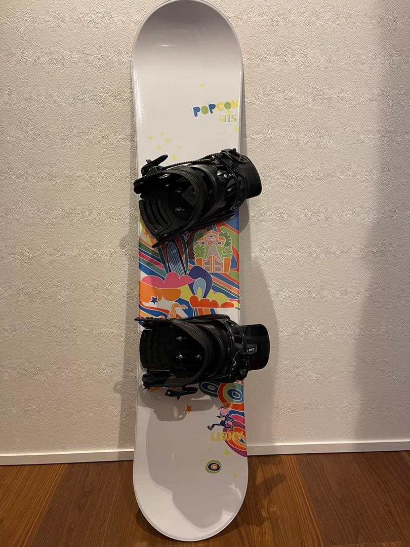 子供用　スノーボード板　115㎝　LISKY ビンディングセット