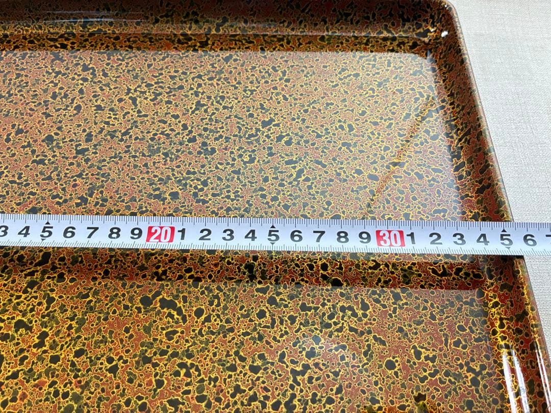 昭和レトロ 津軽塗 角膳漆器 [約35㎝] 8枚セット 和食器 業務用にも