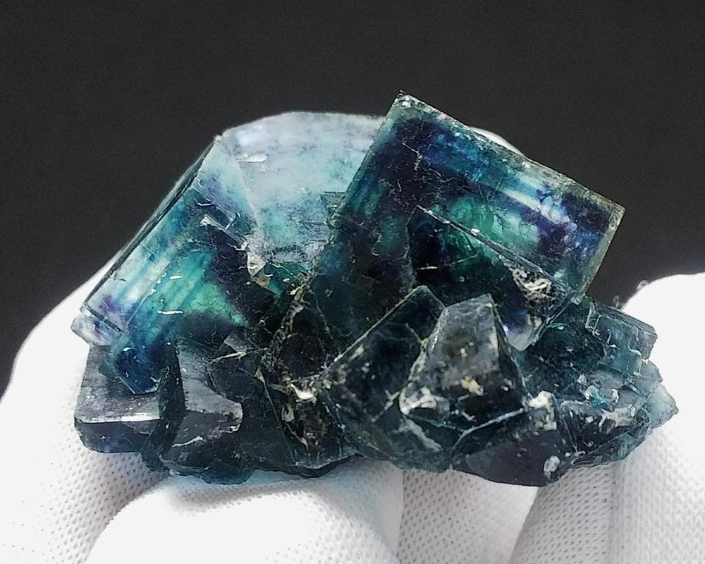 382 オコルス鉱山 フローライト ブルー グリーン パープル 蛍石