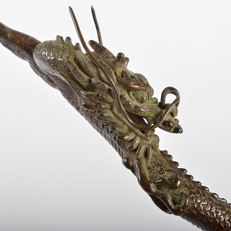 eyeknow74　金工名品　古銅宣徳銅　龍　筆架　置物　C　6941E