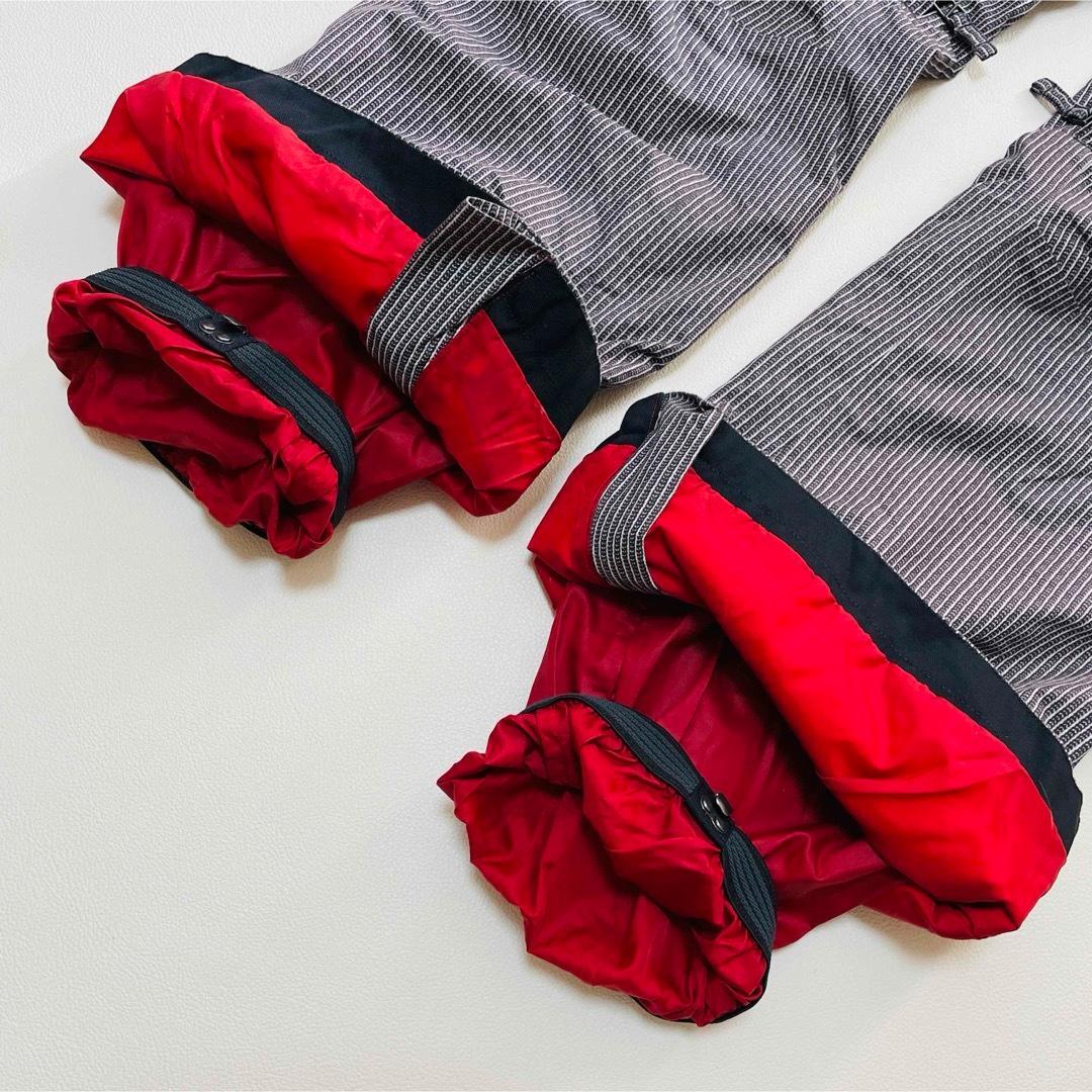 6665 バートン　ビブパンツ　ストライプ　ヒッコリー　ポーチ付き