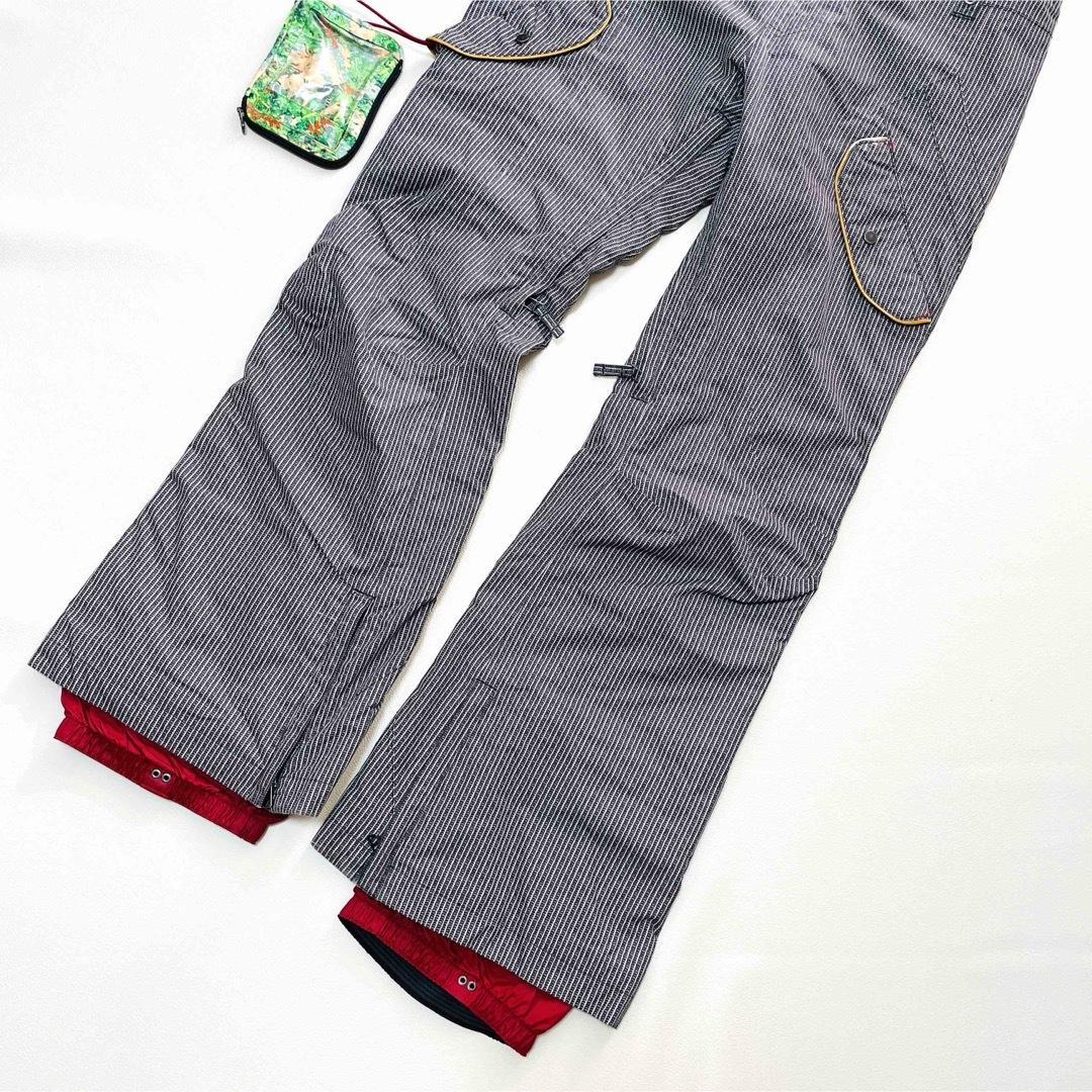 6665 バートン　ビブパンツ　ストライプ　ヒッコリー　ポーチ付き