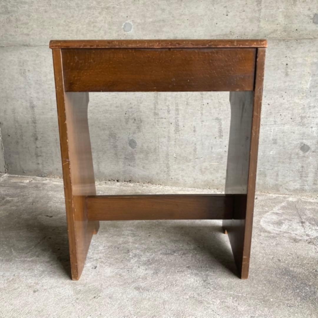 古いスツール チェア 椅子 ピアノ ミシン 台 木製 家具 レトロ ヴィンテージ