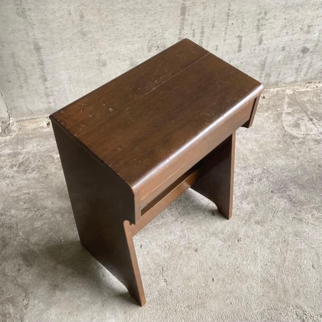古いスツール チェア 椅子 ピアノ ミシン 台 木製 家具 レトロ ヴィンテージ