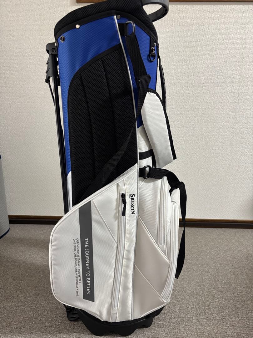SRIXON スタンド式キャディバッグ ホワイト/ブルー　美品