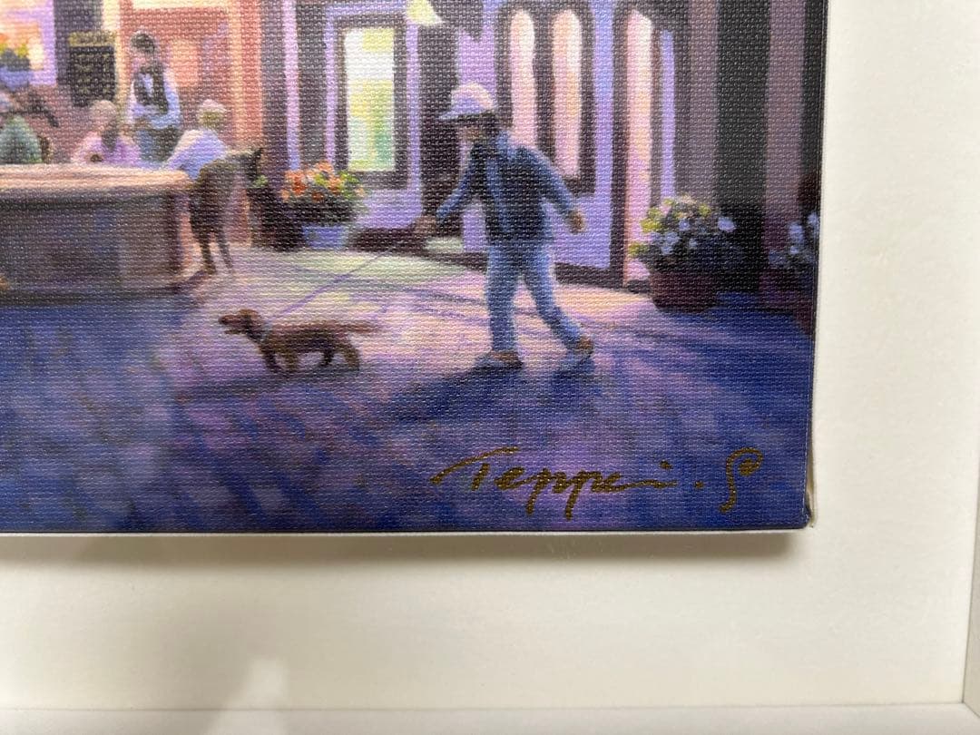 笹倉鉄平　散歩の時間に　ジクレー　直筆サイン右下　裏面も綺麗