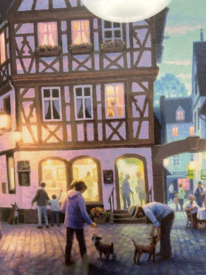 笹倉鉄平　散歩の時間に　ジクレー　直筆サイン右下　裏面も綺麗