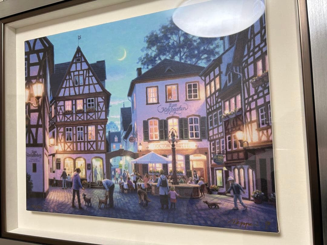 笹倉鉄平　散歩の時間に　ジクレー　直筆サイン右下　裏面も綺麗