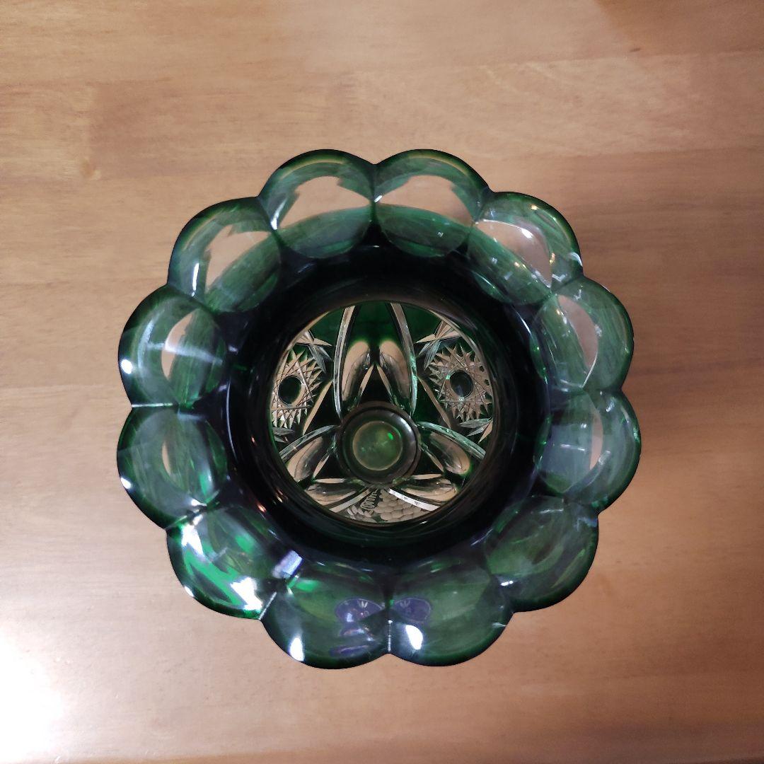 【未使用に近い】ELBE Crystal (エルベクリスタル)花瓶フラワーベース