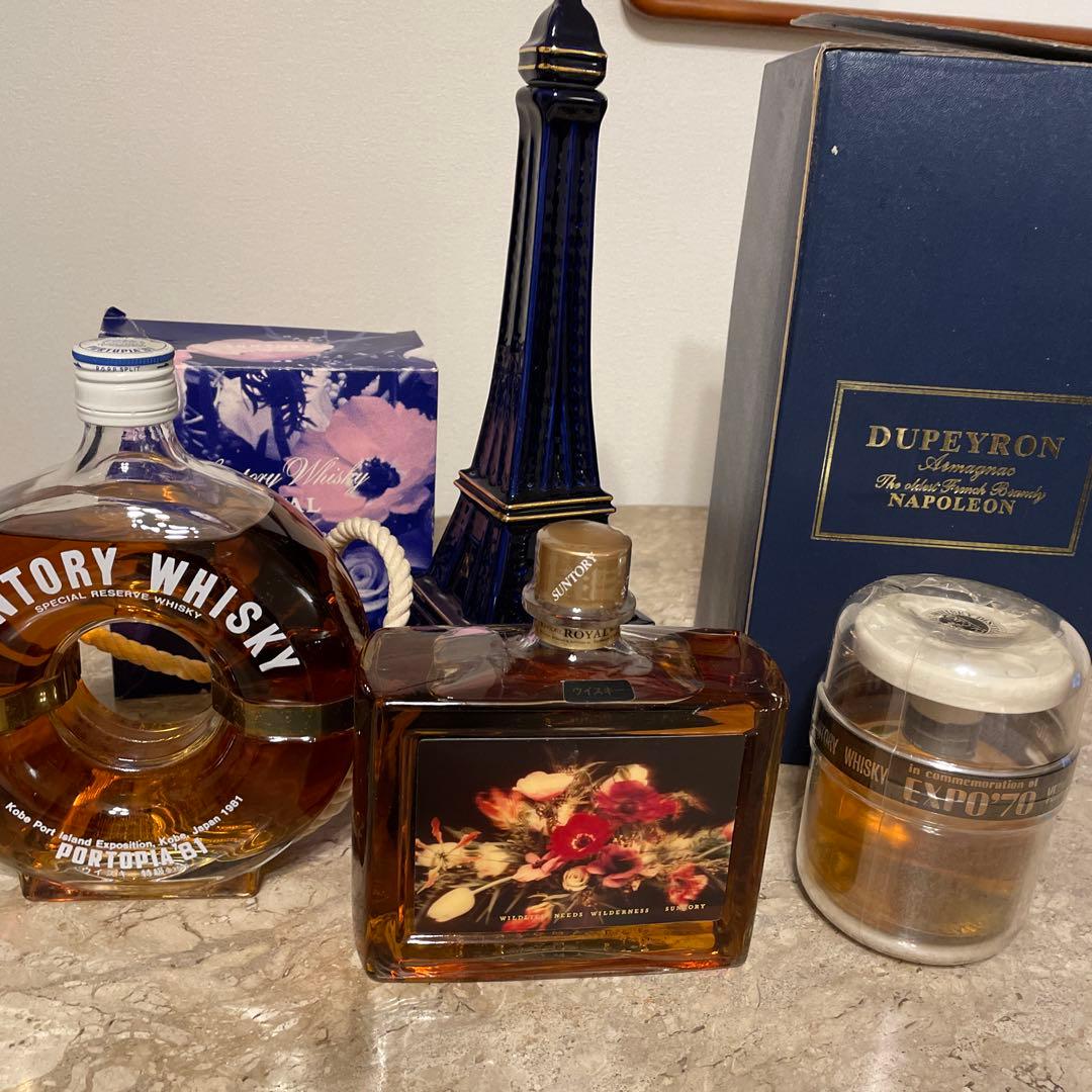 万博で大人気のサントリーセット。エッフェル塔のナポレオンの空容器付　大幅値下げ