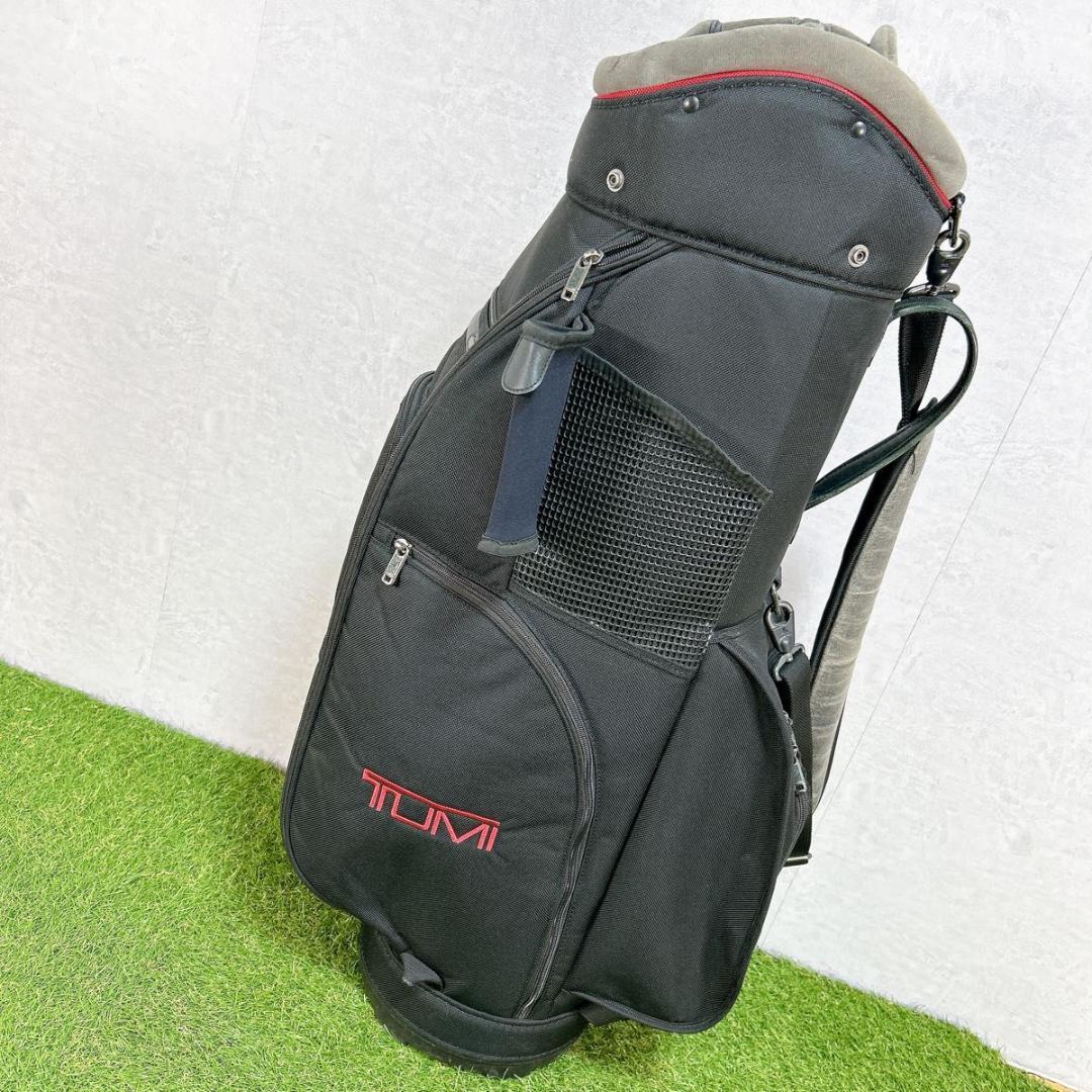 良品　TUMI トゥミ キャディバッグ 黒 ブラック 希少　ゴルフバッグ　フード