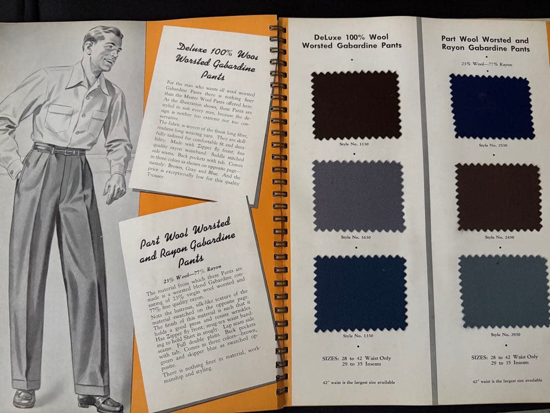 50s Master Garment Corp. ワークウェア　カタログ　作業服