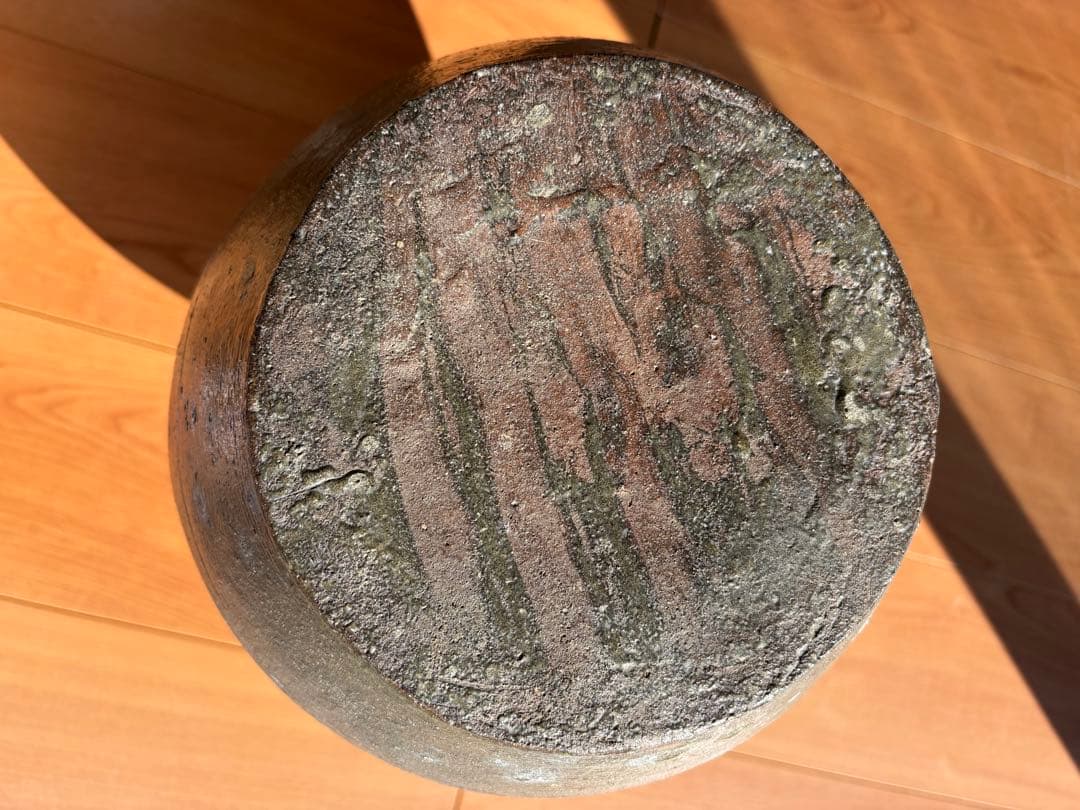 備前焼　大型徳利　無釉焼き締め　骨董品　アンティーク置物