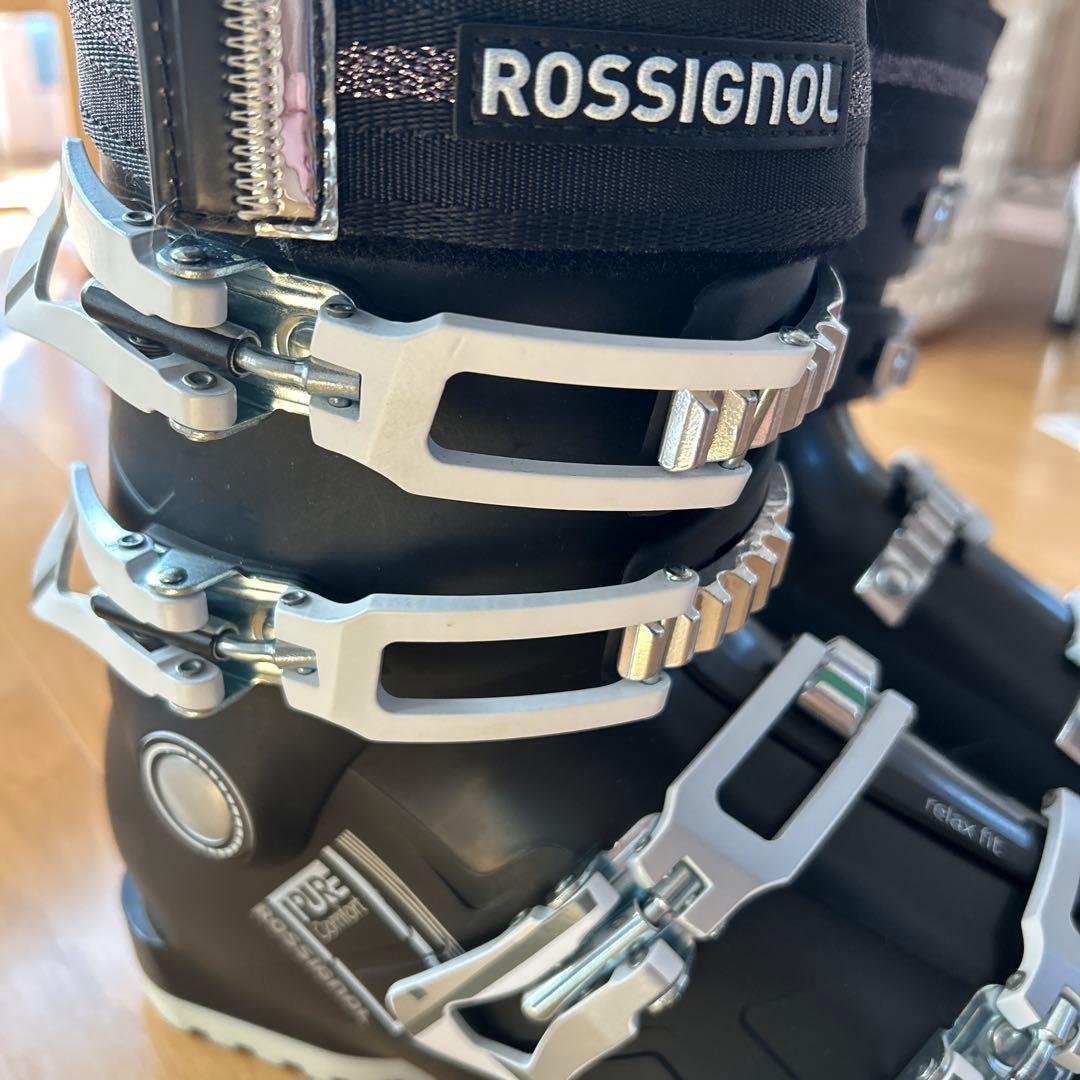 値下げ　新品同様ROSSIGNOL女性用スキーブーツスキー靴ブラック23-25